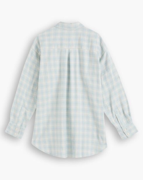 Chemise ample Nola Menswear à carreaux bleu clair